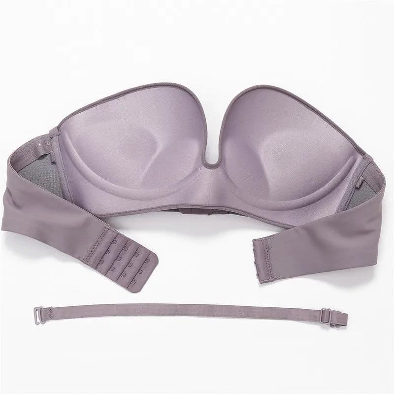 Front Closure Bras For Women Push Up Strapless ROUBI=LINGERIE