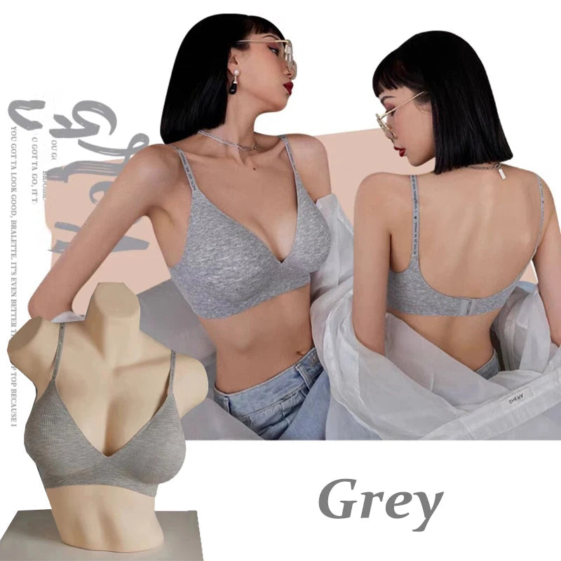 Strap Tops Push Up Underwear Wireless Brassiere for Female ROUBI=LINGERIE