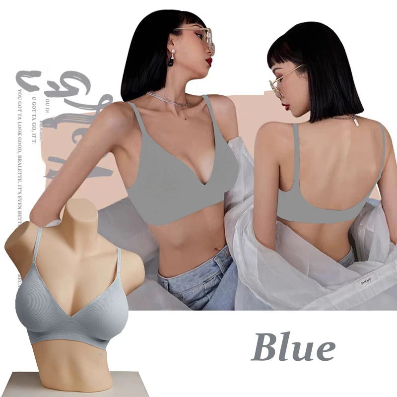 Strap Tops Push Up Underwear Wireless Brassiere for Female ROUBI=LINGERIE