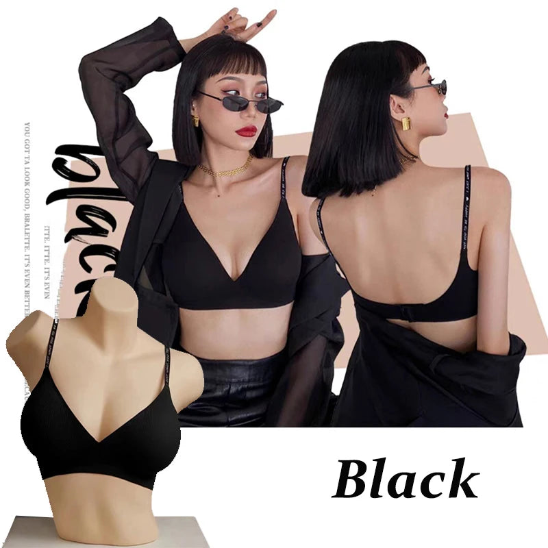 Strap Tops Push Up Underwear Wireless Brassiere for Female ROUBI=LINGERIE