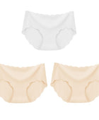 3Pcs Seamless Underwear Silk For Women Panties Lingerie