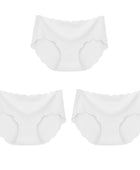 3Pcs Seamless Underwear Silk For Women Panties Lingerie